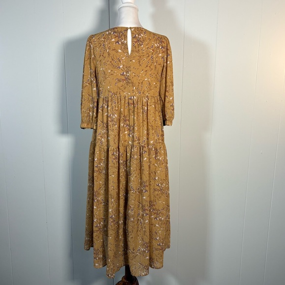 Code x Mode Floral Dress Women’s S Midi 3/4 Sleeveless Cottagecore Prairie - Picture 6 of 9